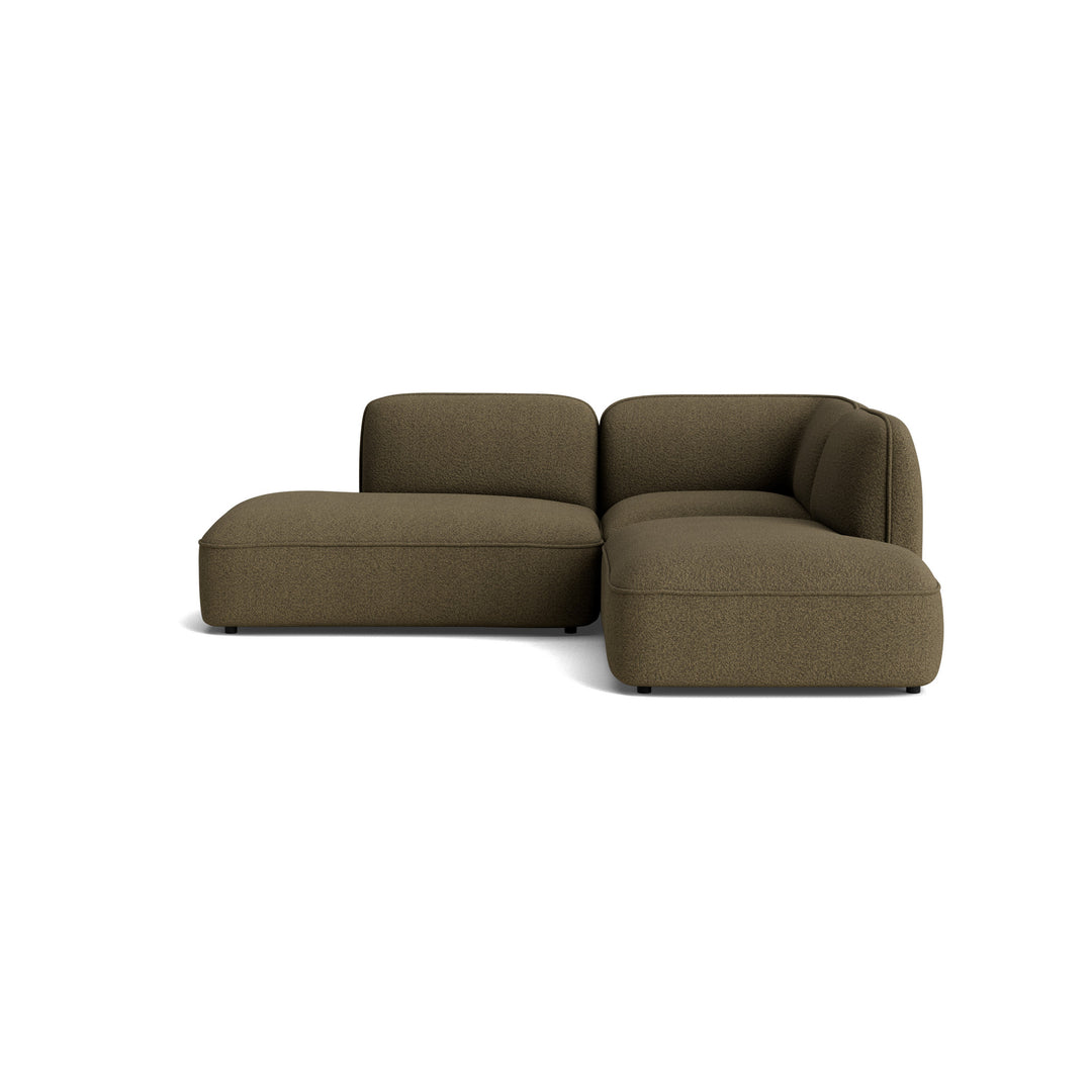 Ease modul sofa med Open end  i grøn boucle 500 stof 